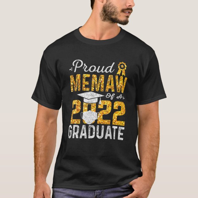 Proud Memaw Of A 2022 Graduate Face Mask T-Shirt (Front)