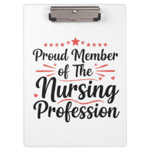 Proud Member Nursing Artistic Personalized Gift Clipboard