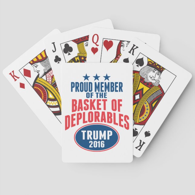 Proud Member of the Basket of Deplorables - Trump Playing Cards (Back)