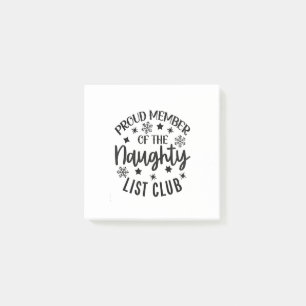 Proud Member of the Naughty List Club Christmas Post-it Notes