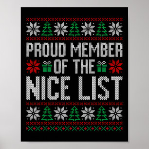 Proud Member Of The Nice List  Poster