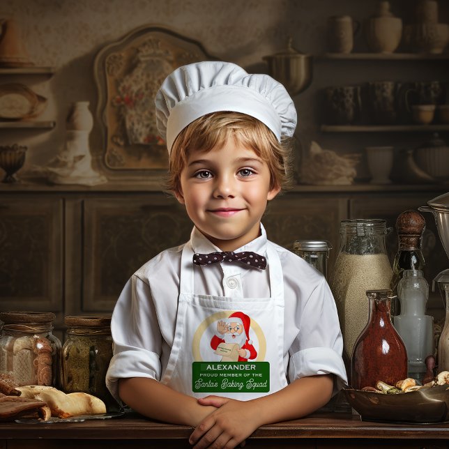 Proud Member Santa's Baking Squad Baker Christmas Kids Apron (Proud Member Santa's Baking Squad Baker Christmas Kids' Apron)