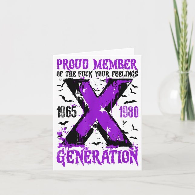 Proud Member X Generation For Your Feelings Hallow Card (Front)