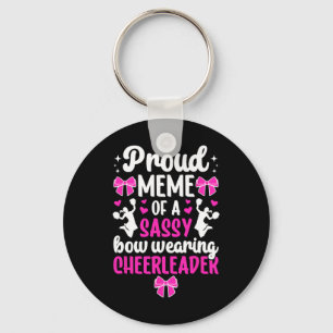 Proud Meme Of A Cheerleader Meme Grandma Cheer Mem Key Ring