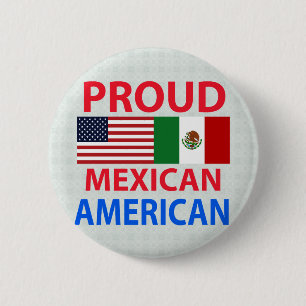 Proud Mexican American 6 Cm Round Badge