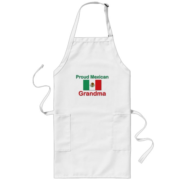 Proud Mexican Grandma Long Apron (Front)