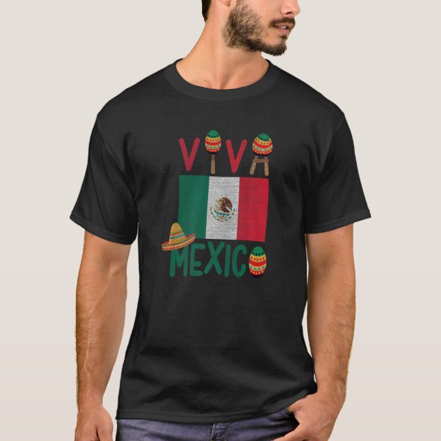 Proud Mexican Independence Day Fiesta Cinco Mayo M T-Shirt (Front)