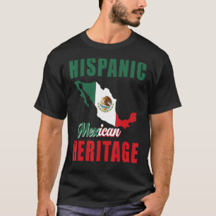 Proud Mexico Hispanic Heritage month Mexican Flag T-Shirt