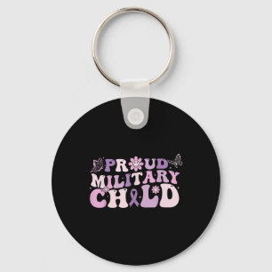 Proud Military Child Purple Up For Military Kids T Key Ring
