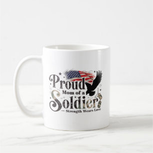 Proud Military Mom Soldier Pride Art Coffee Mug