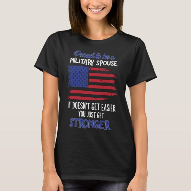 Proud Military Spouse Troops Coming Home Welcome N T-Shirt (Front)