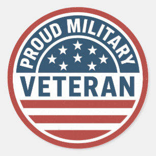 Proud Military Veteran Sticker   Patriotic Armed 