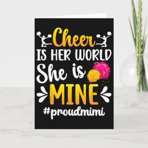 Proud Mimi Cheer Mimi Grandma Mimi Of A Cheerleade Card