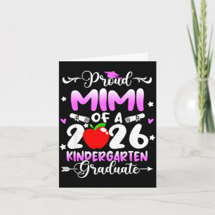 Proud mimi of 2026 kindergarten graduate grad card