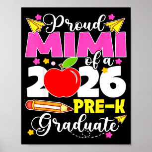 Proud mimi of 2026 pre-k graduate mothers day poster
