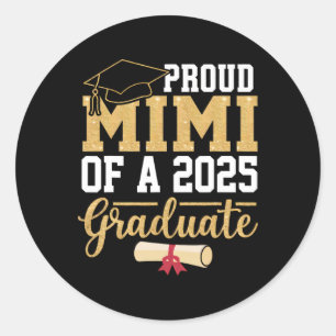 Proud Mimi Of A 2025 Graduate Senior Cl Of 2025 Gr Classic Round Sticker