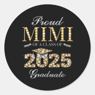 Proud Mimi Of A Cl Of 2025 Graduate Classic Round Sticker