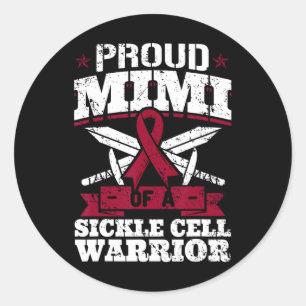 Proud Mimi Of A Sickle Cell Warrior Scd Awareness Classic Round Sticker