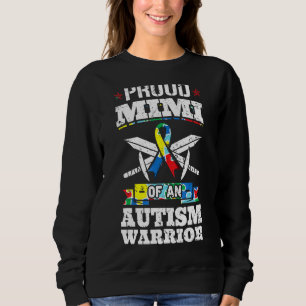 Proud Mimi Of An Autism Warrior Awareness Ribbon G Sweatshirt