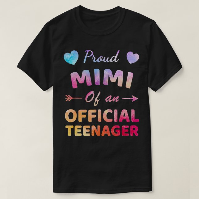 Proud Mimi Of Official Teenager 13th Birthday 13 Y T-Shirt (Design Front)
