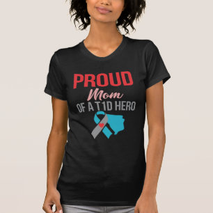 Proud Mom Diabetic Son Warrior Diabetes Awareness T-Shirt