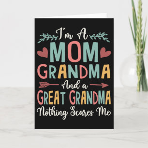 Proud Mom Grandma Great Grandma Floral Women  Card