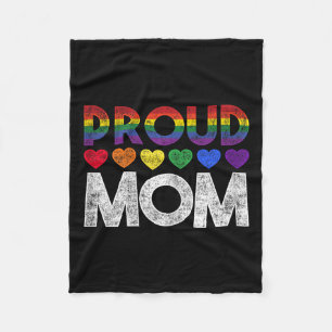 Proud Mom Lgbt  Fleece Blanket
