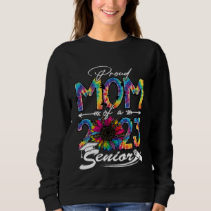 Proud Mom Of A 2023 Senior Graduation Leopard Sunf Sweatshirt
