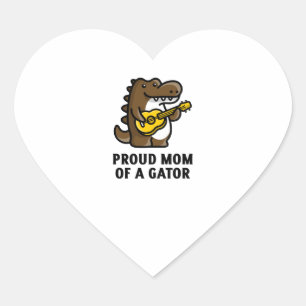 Proud mom of a gator alligator heart sticker