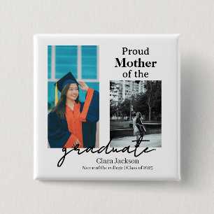 Proud mom of a graduate 15 cm square badge