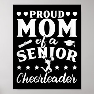 Proud Mom Of A Senior Cheerleader Cheerleading Mot Poster