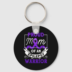 Proud Mom Of An Epilepsy Warrior Epilepsy Awarenes Key Ring
