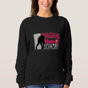 Proud mom of Lineman silouhette Punter family foo Sweatshirt