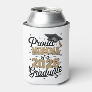 Proud Momma Of A 2026 Graduate Gold Graduation Can Cooler