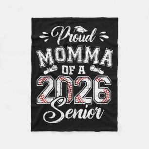 Proud momma of a 2026 senior baseball graduate fleece blanket