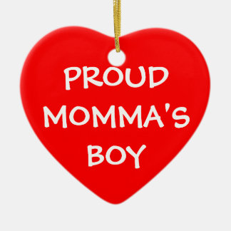 Proud Momma's Boy Ceramic Tree Decoration