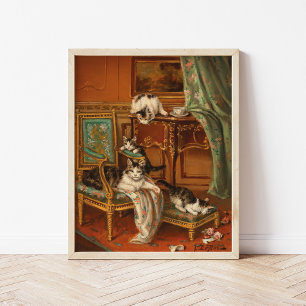 Proud Mother Cat Jules Le Roy Poster