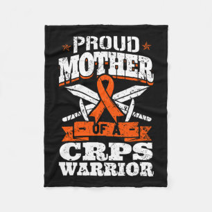 Proud Mother Of A Crps Warrior Rsd Awareness Ribbo Fleece Blanket