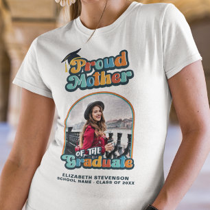 Proud Mother of the graduate photo groovy retro  T-Shirt