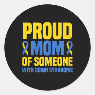 Proud Mother World Down Syndrome Mum Classic Round Sticker