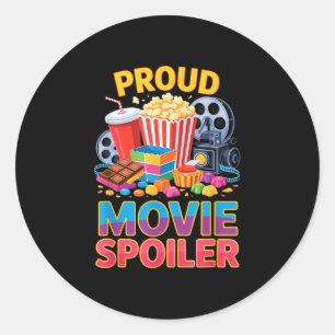 Proud movie spoiler film movie food night snack classic round sticker