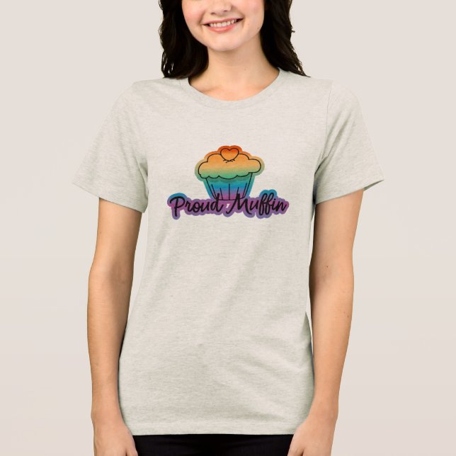 Proud Muffin Tri-Blend Shirt (Front)