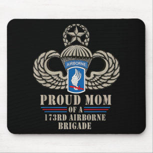 Proud Mum 173rd Airborne Brigade Veteran Military Mouse Pad