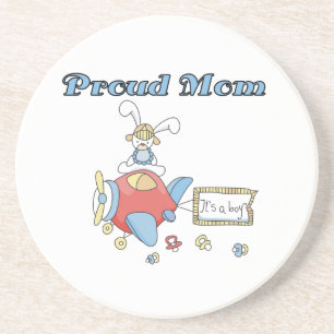 Proud Mum Aeroplane It's a Boy Gifts Coaster