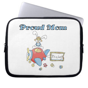 Proud Mum Aeroplane It's a Boy Gifts Laptop Sleeve