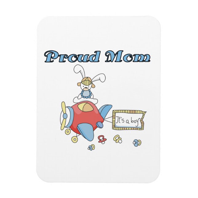 Proud Mum Aeroplane It's a Boy Gifts Magnet (Vertical)