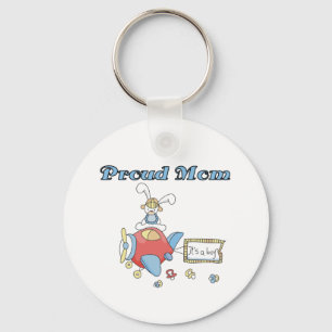 Proud Mum-Aeroplane It's a Boy tshirts and gifts Key Ring