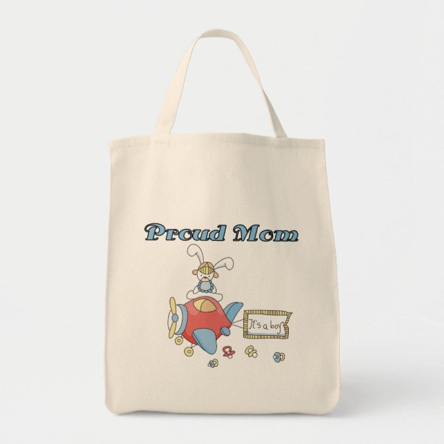 Proud Mum-Aeroplane It's a Boy tshirts and gifts Tote Bag (Front)