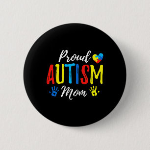Proud Mum Autism Awareness Family Matching 6 Cm Round Badge