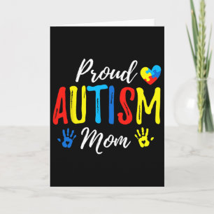 Proud Mum Autism Awareness Family Matching Card